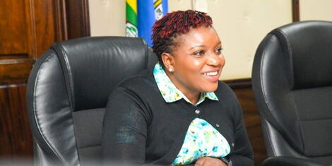 Former Health CS Susan Nakhumicha during a meeting with striking doctors.[Photo MOH]