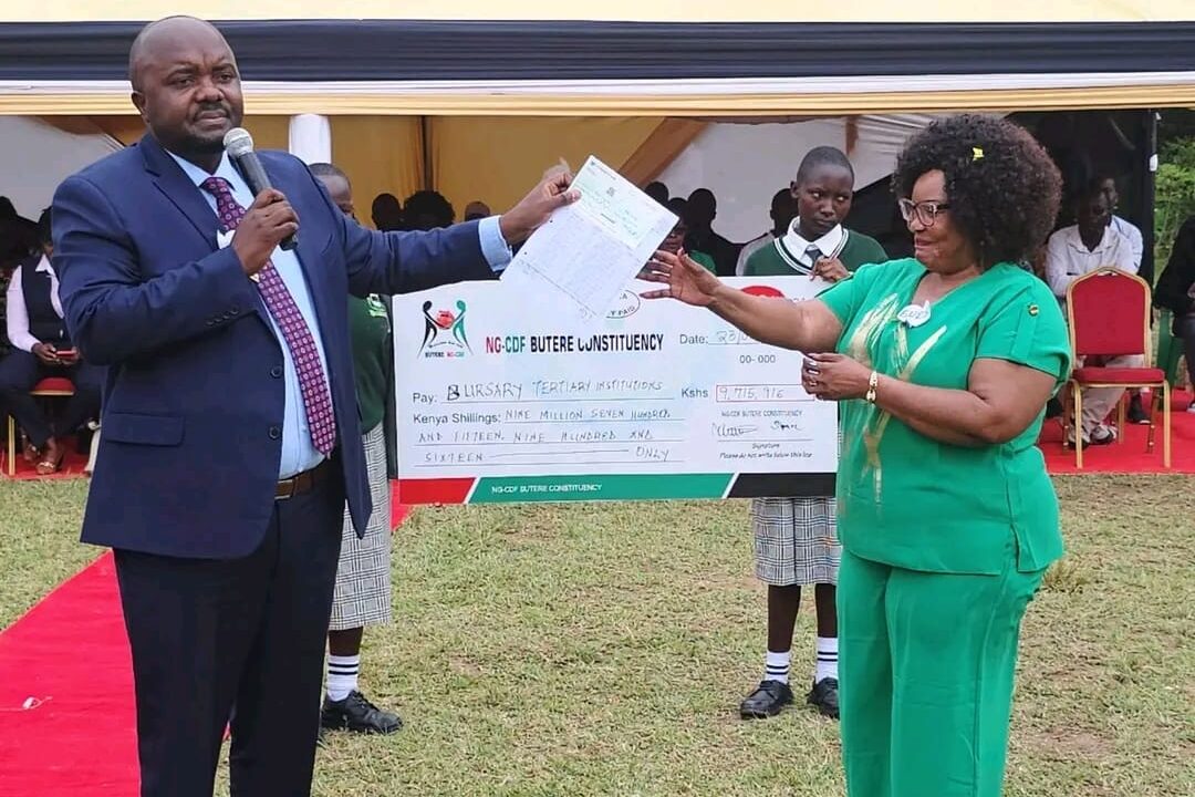 The Member of Parliament for Butere Constituency, Tindi Mwale, has revealed cases of fraud in the NG-DFC bursary program, leading to the dismissal of two individuals.PHOTO/MICHAEL SIFUNA/Tandao Media Group.