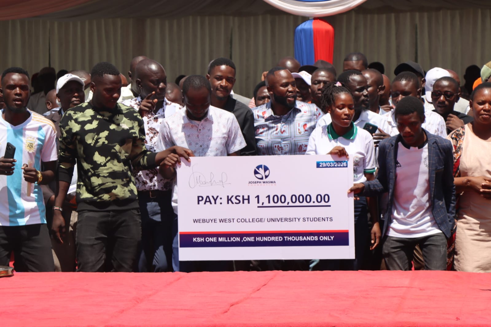 Over 1,500 students from Sitikho and Matulo wards in Webuye West Constituency have benefited from an education support initiative that provided school uniforms and learning materials for primary school pupils, as well as a cheque worth Sh1.1 million for tertiary institution students.PHOTO/EVANS AHAO/TMG