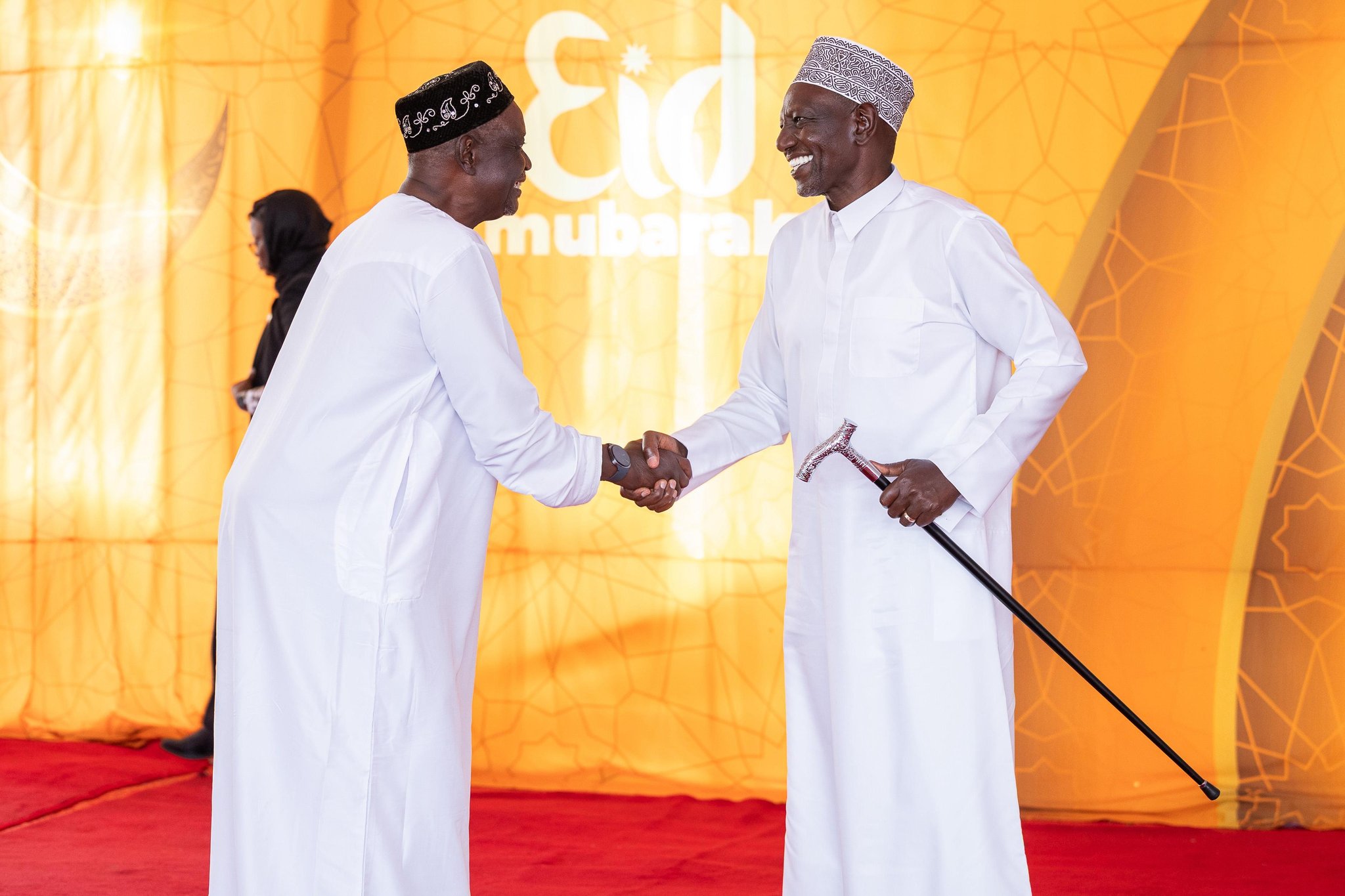 President William Ruto with ODM Party Leader Oburu Oginga on Friday, March 20, 2026,during an Eid-ul-Fitr luncheon at Kisumu State Lodge. Photo/Courtesy