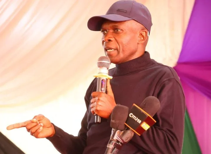 Lugari MP Nabii Nabwera while speaking in Shinyalu during Uwezo fund forum on friday, january 23, 2025. PHOTO//https://www.facebook.com/hon.elsie.busihile.muhanda