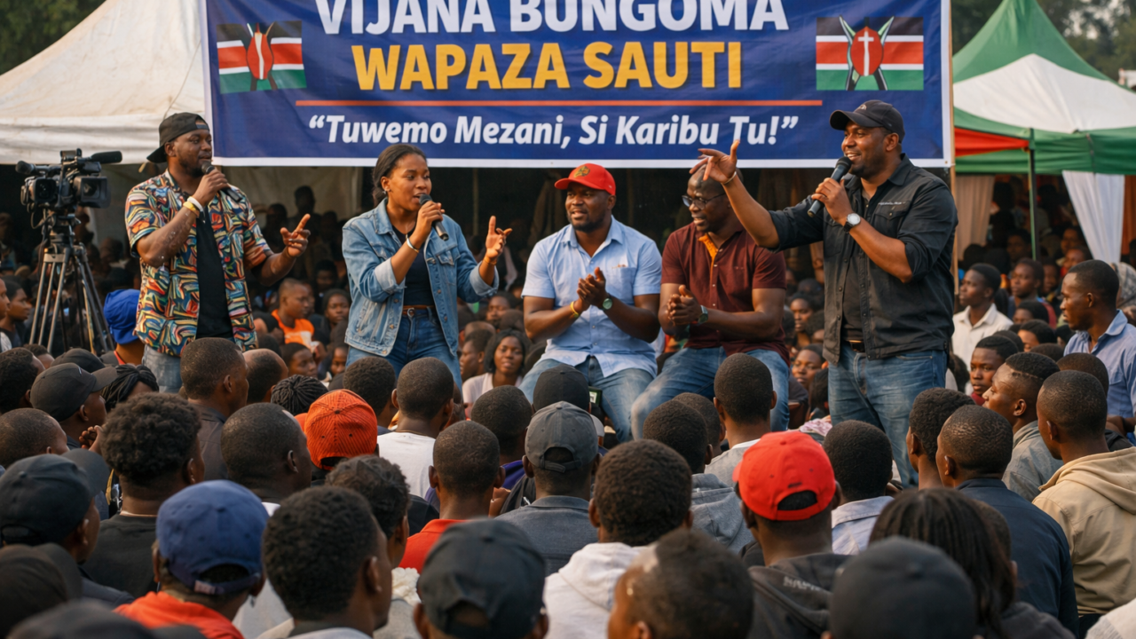 Vijana Bungoma Wapaza Sauti.AI-Generated Image. TMG Stock