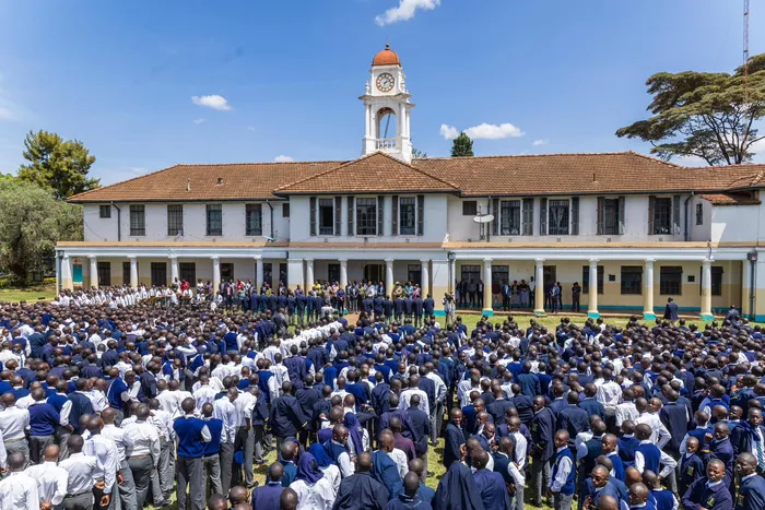 Nairobi School students during a past trip by President William Ruto on January 12, 2025. PCS